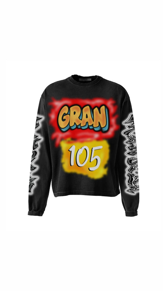 Airbrushed Long Sleeve (Black)